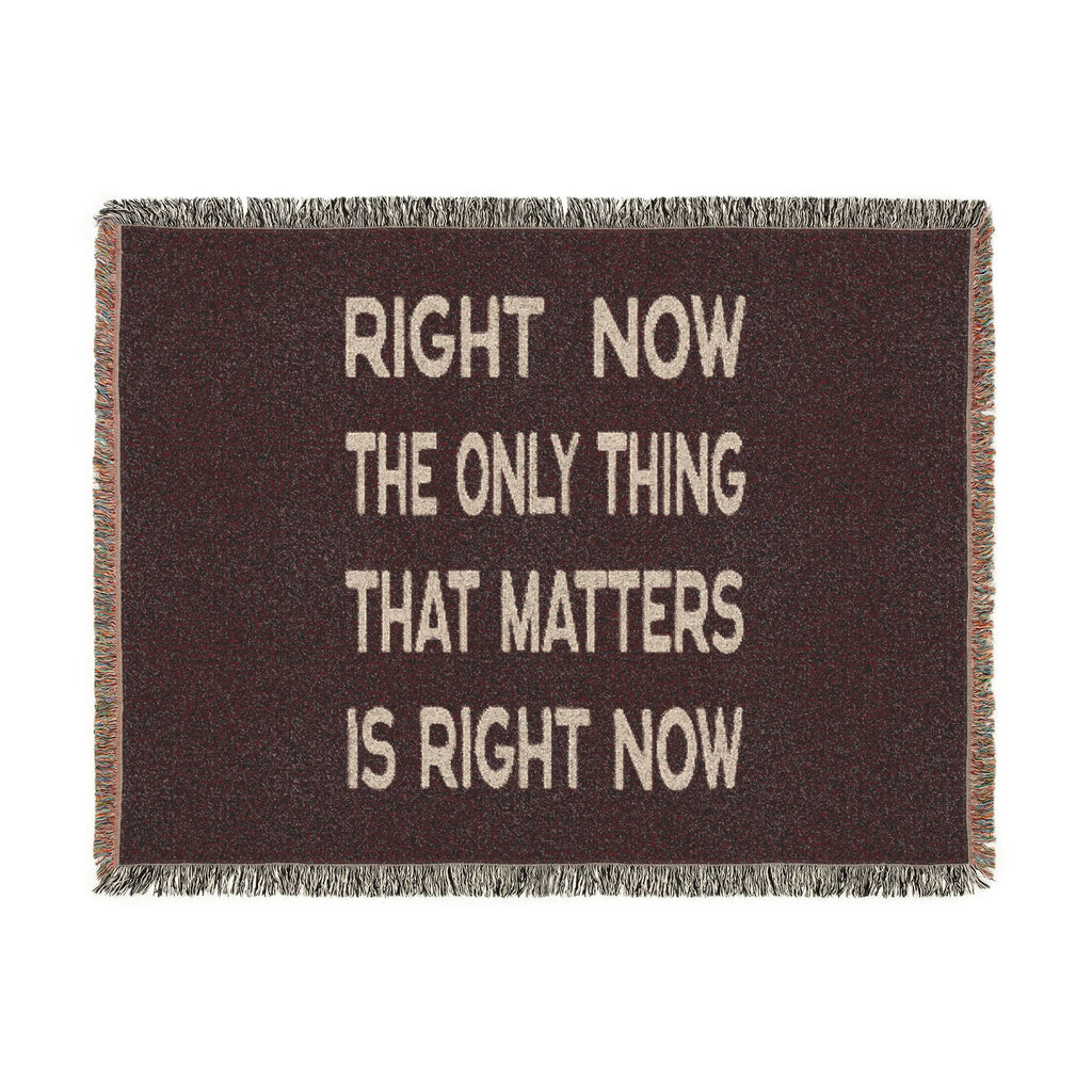 Right Now Woven Throw Blanket – Maroon