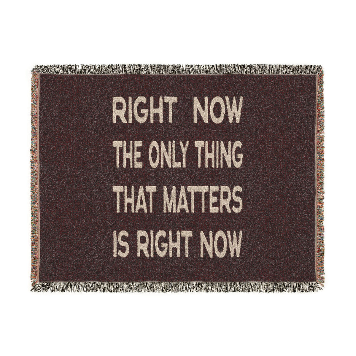 Right Now Woven Throw Blanket – Maroon