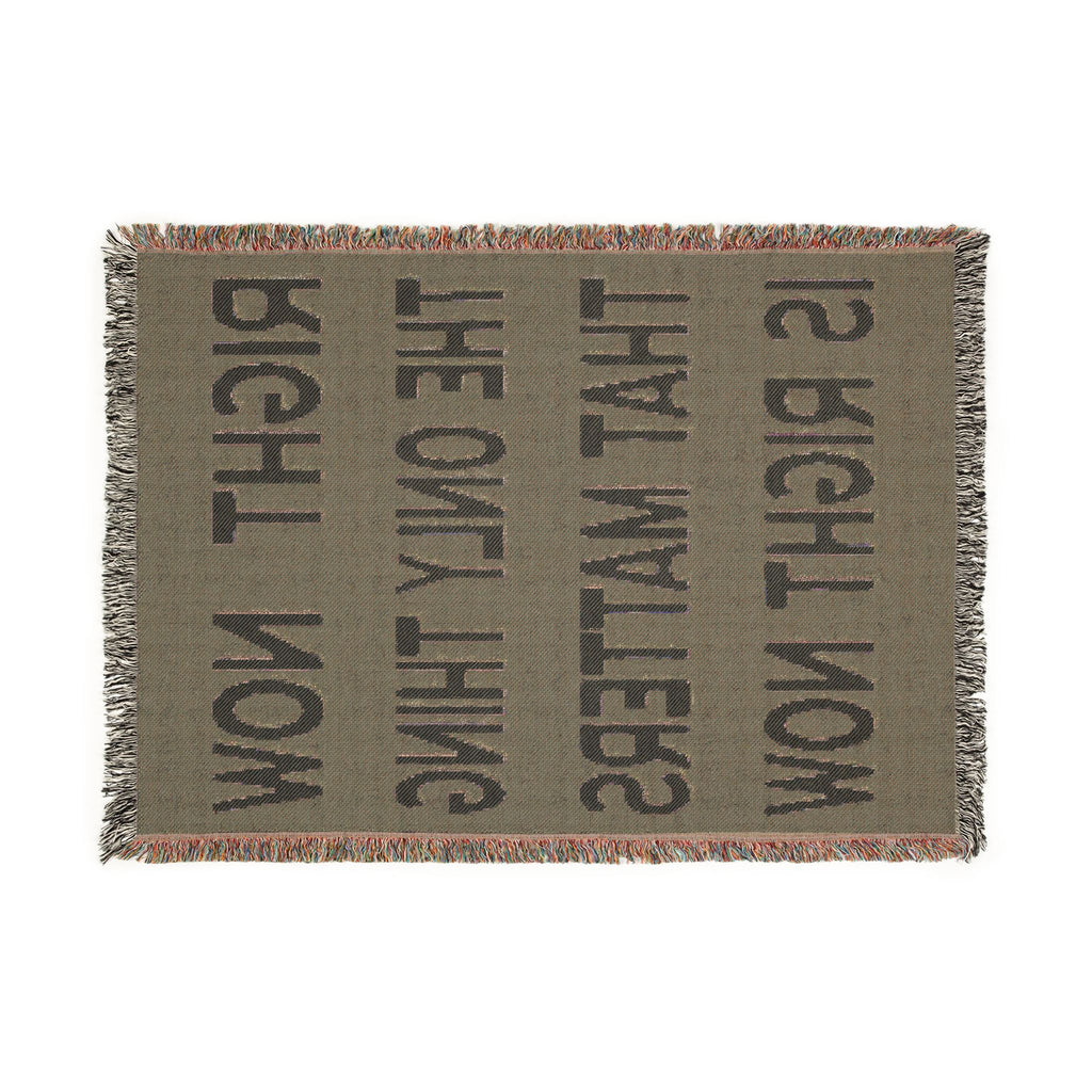 Right Now Woven Throw Blanket – Deep Teal