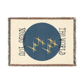 The World Needs You Woven Throw Blanket – Cream & Navy