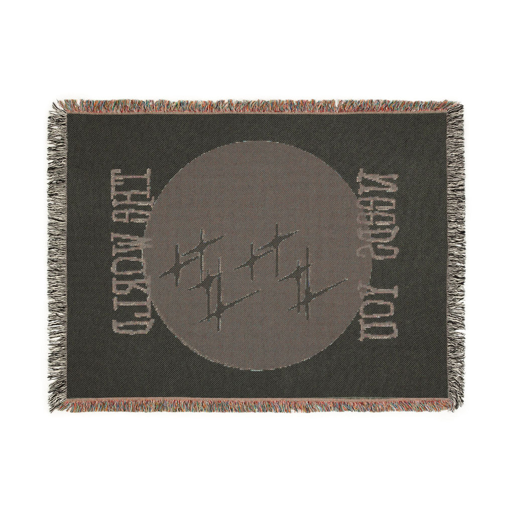 The World Needs You Woven Throw Blanket – Cream & Maroon