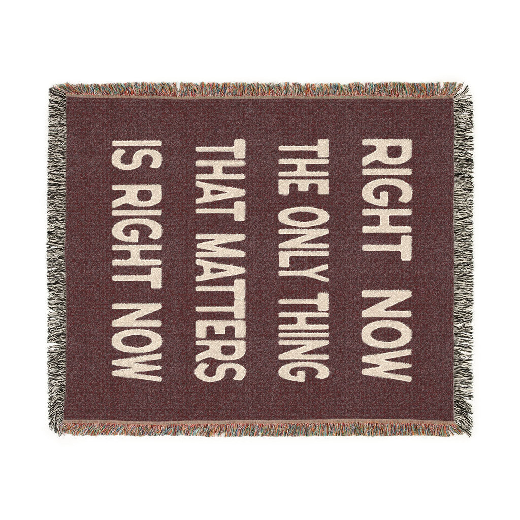 Right Now Woven Throw Blanket – Maroon