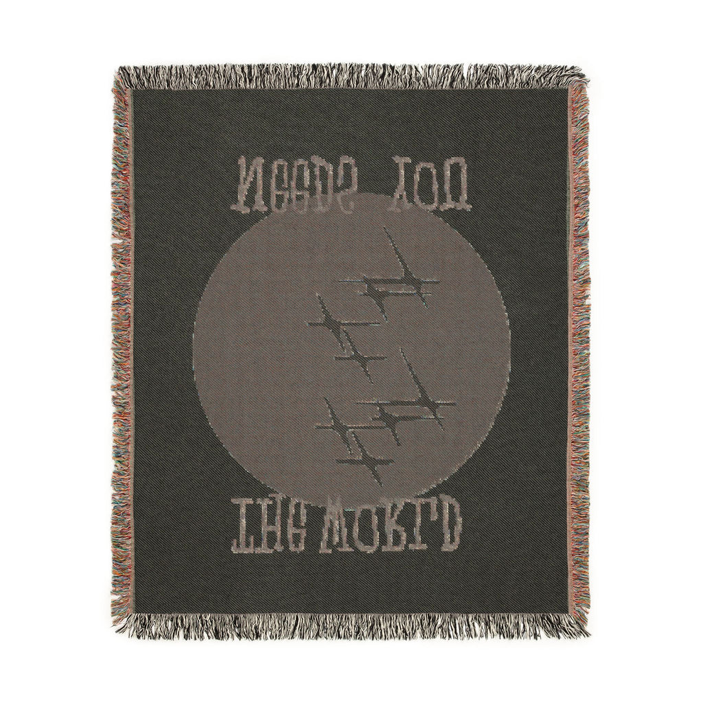 The World Needs You Woven Throw Blanket – Cream & Maroon