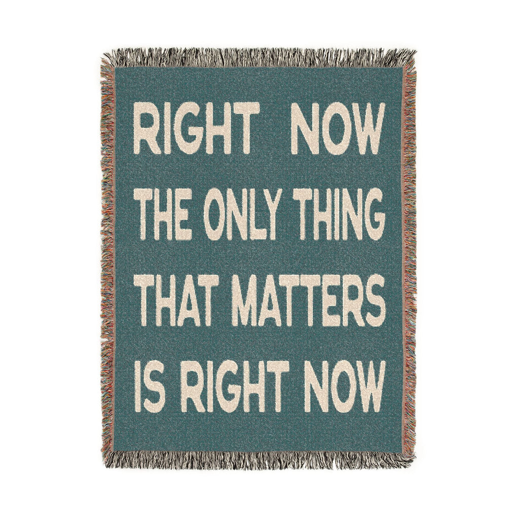 Right Now Woven Throw Blanket – Deep Teal