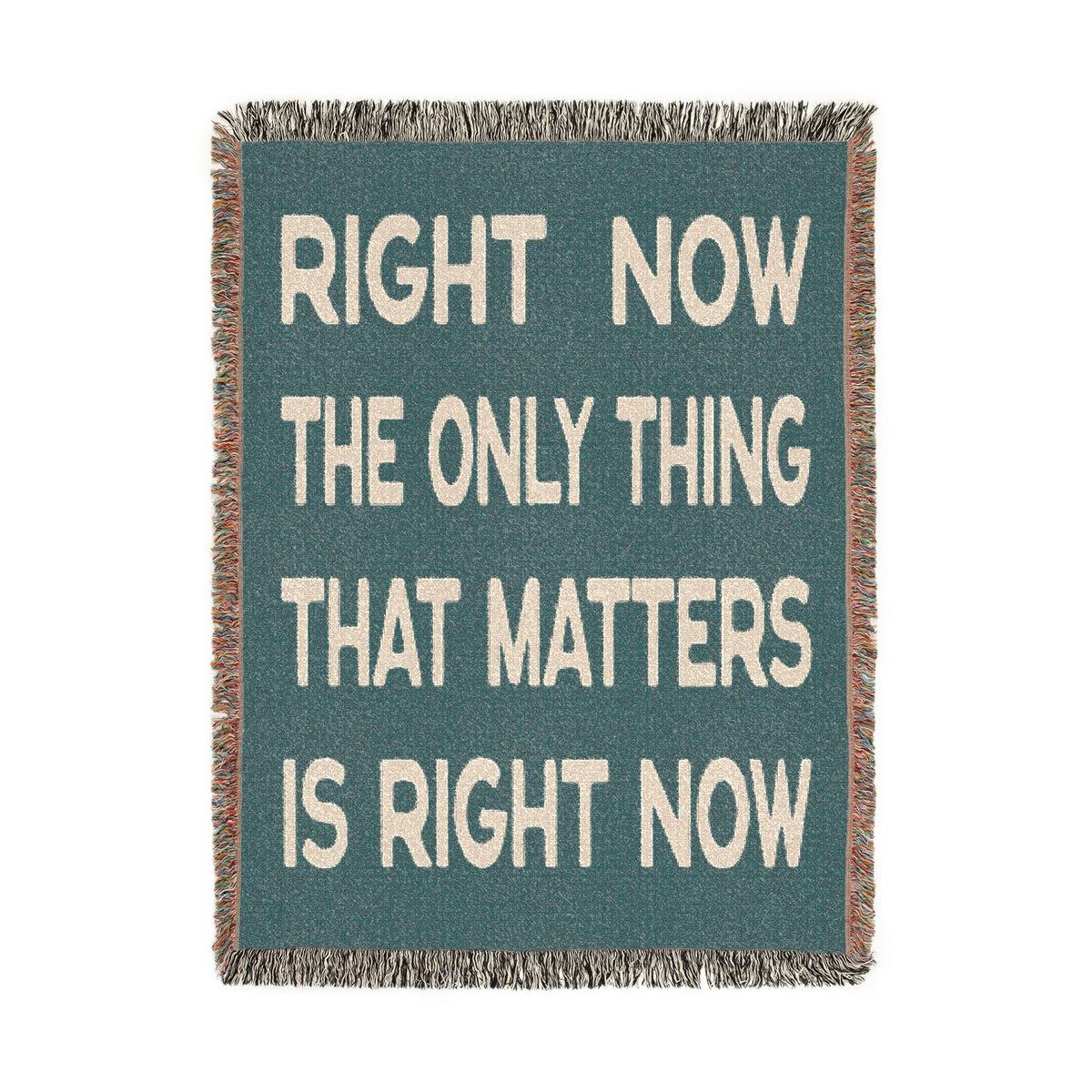 Right Now Woven Throw Blanket – Deep Teal