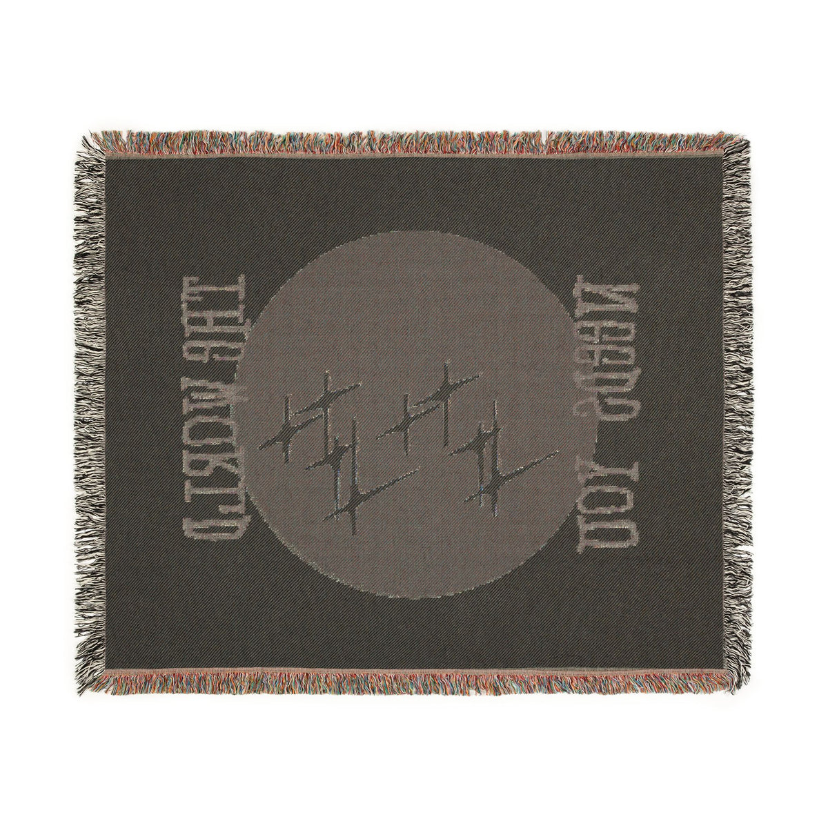 The World Needs You Woven Throw Blanket – Blue & Maroon