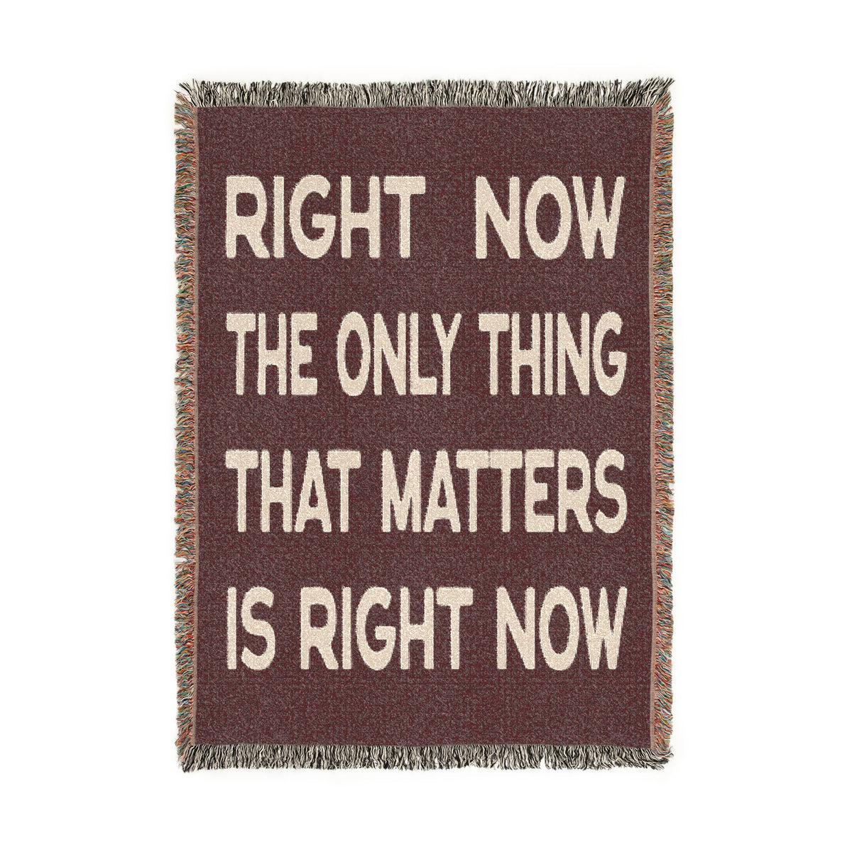 Right Now Woven Throw Blanket – Maroon