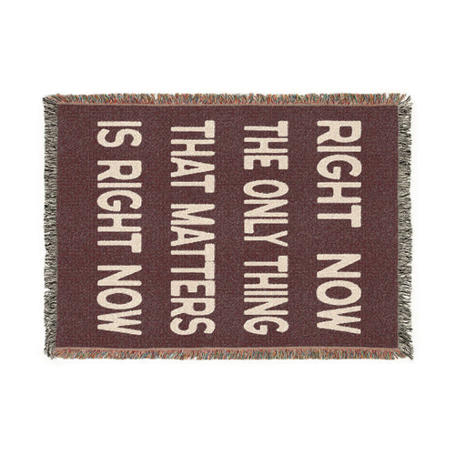 Right Now Woven Throw Blanket – Maroon