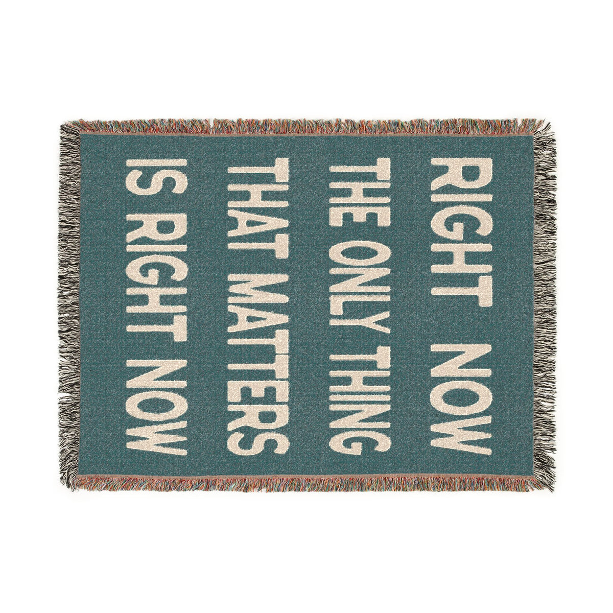 Right Now Woven Throw Blanket – Deep Teal