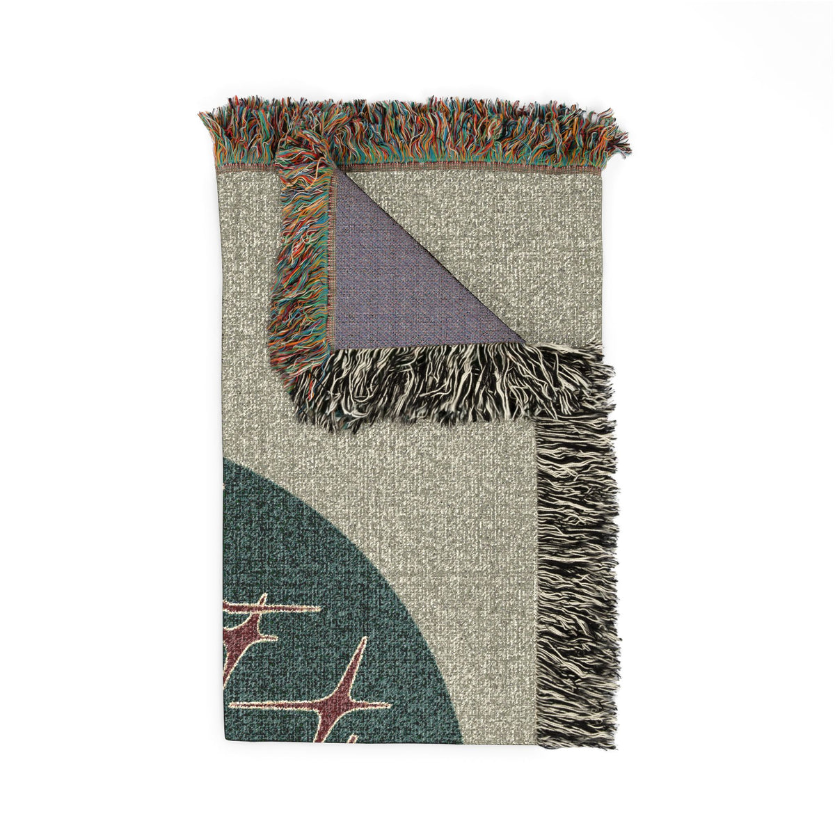 The World Is Yours Woven Throw Blanket – Sage & Green