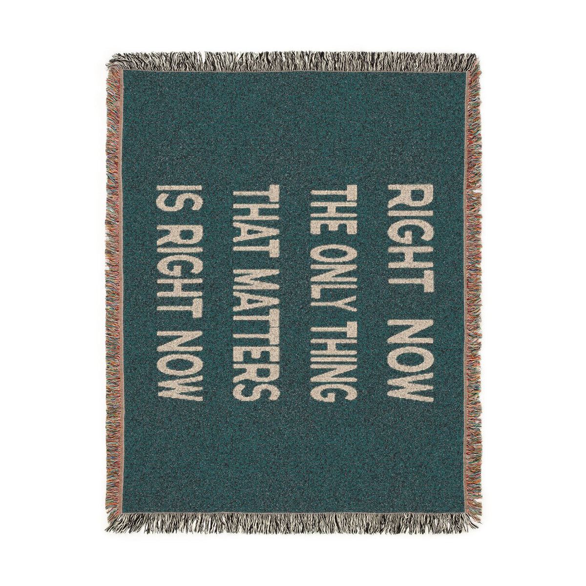 Right Now Woven Throw Blanket – Deep Teal