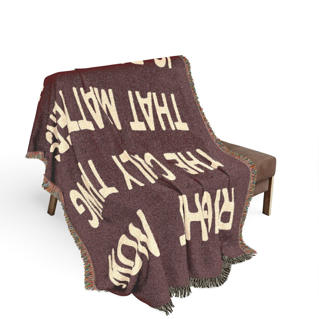 Right Now Woven Throw Blanket – Maroon