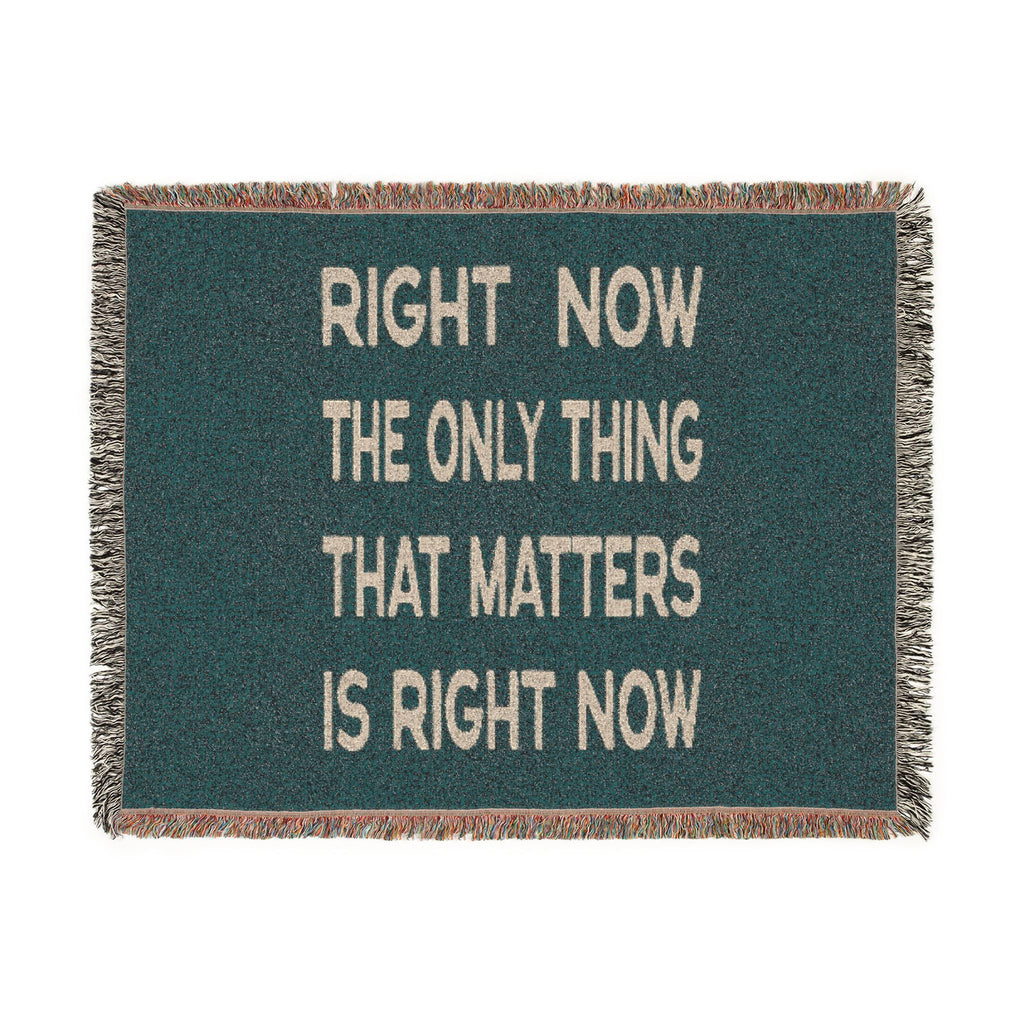 Right Now Woven Throw Blanket – Deep Teal