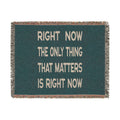 Right Now Woven Throw Blanket – Deep Teal