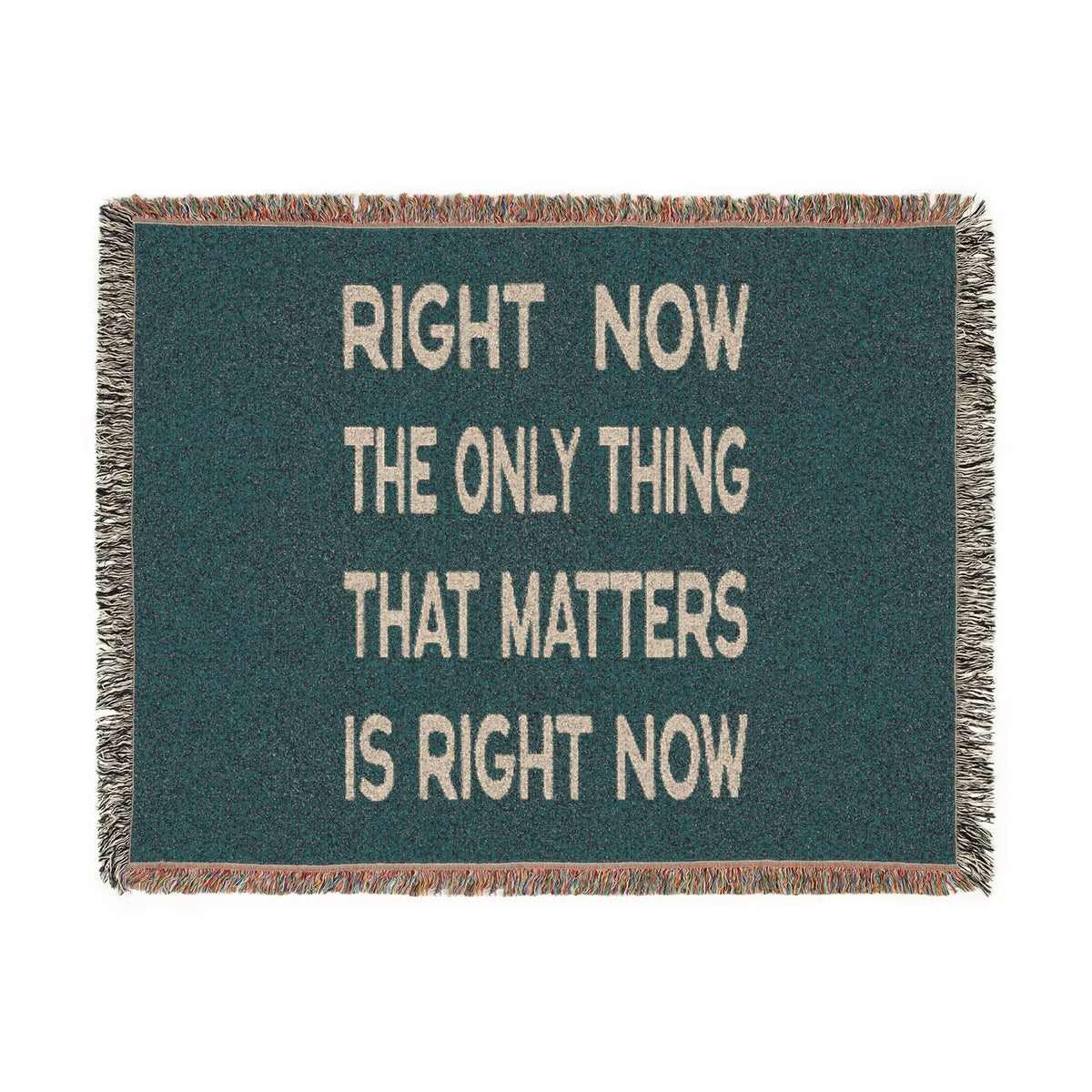 Right Now Woven Throw Blanket – Deep Teal