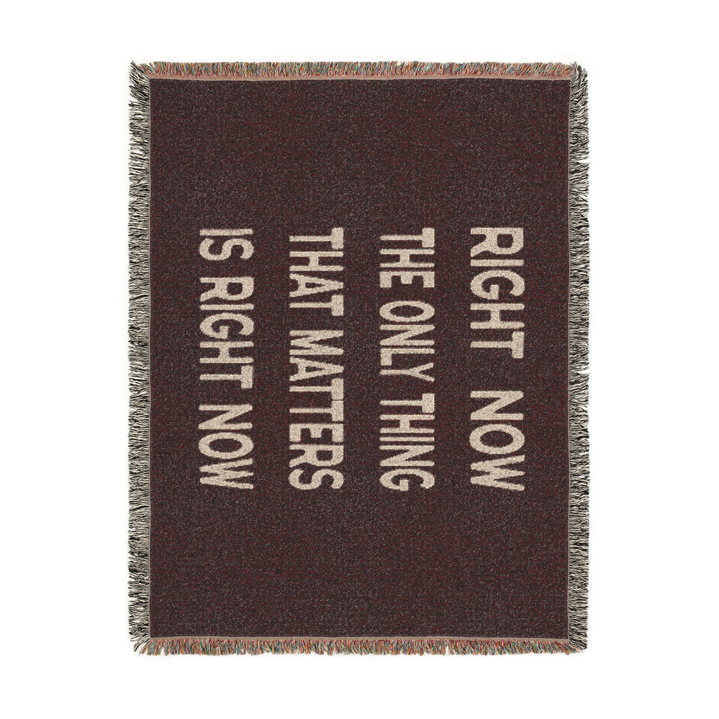 Right Now Woven Throw Blanket – Maroon
