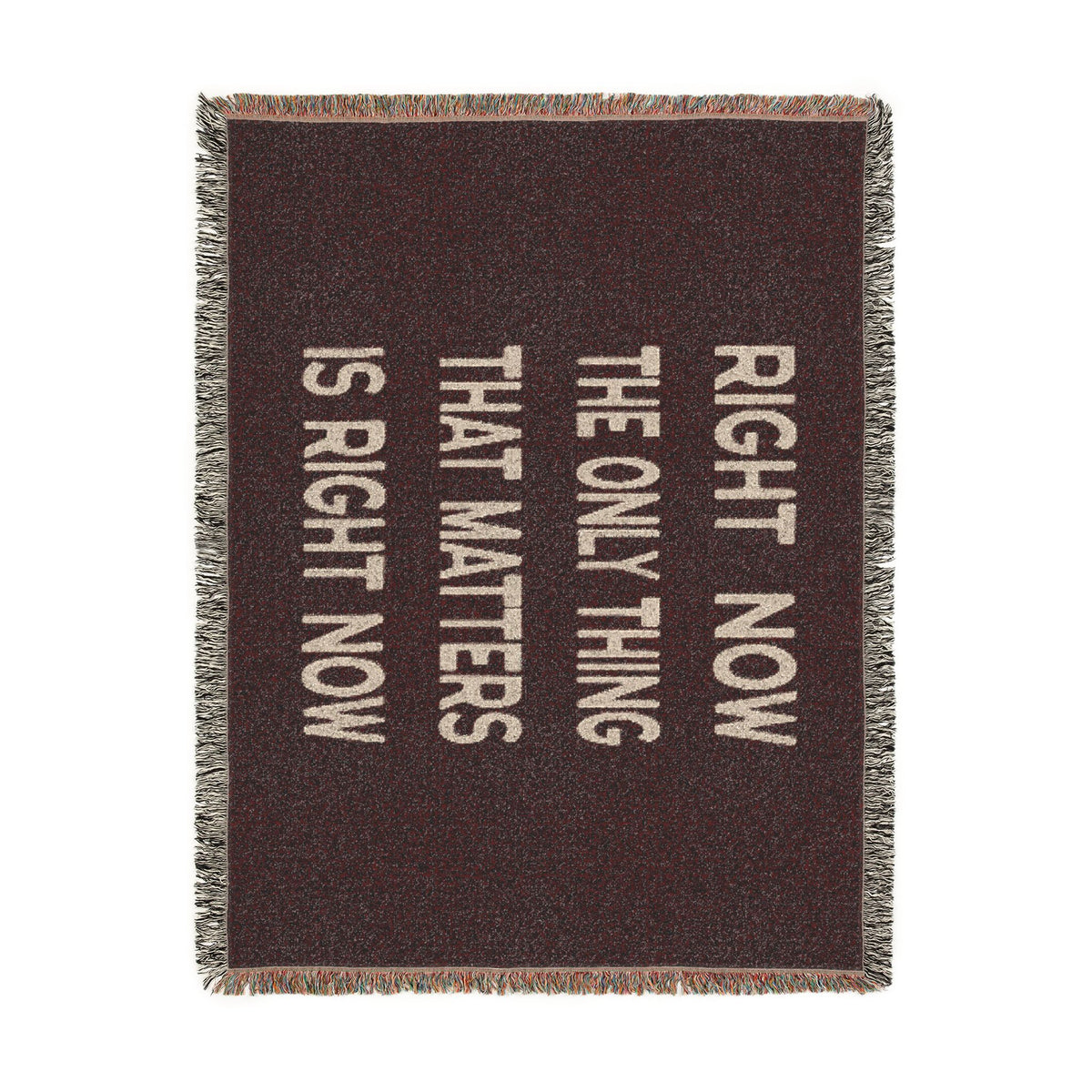 Right Now Woven Throw Blanket – Maroon