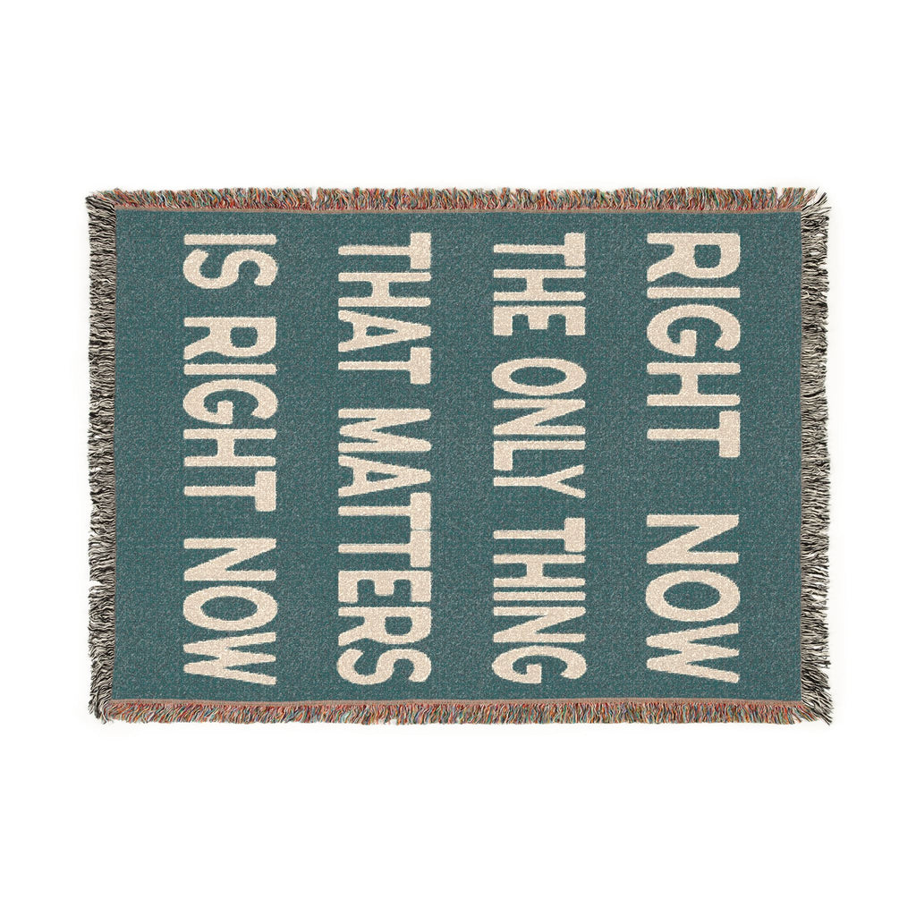 Right Now Woven Throw Blanket – Deep Teal