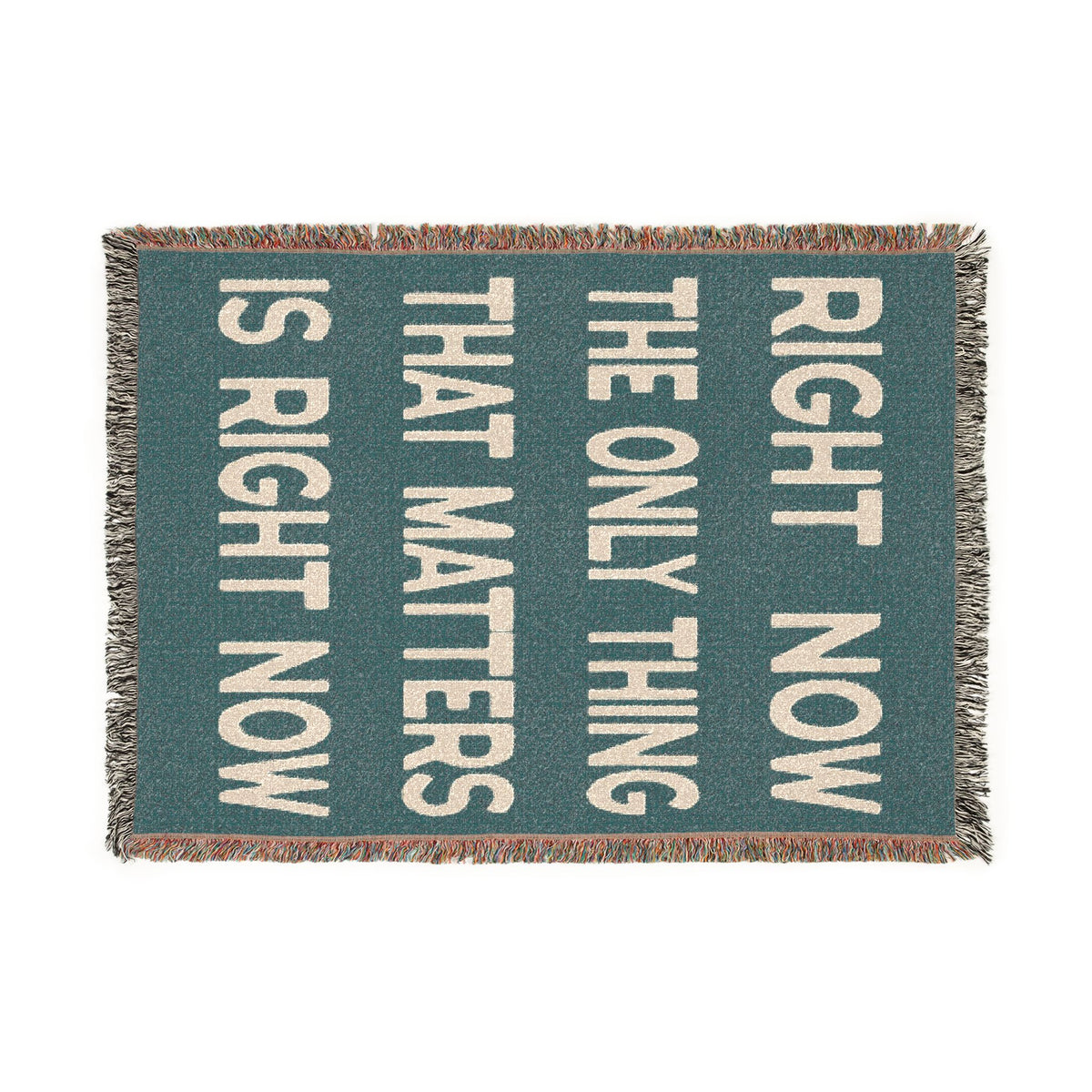 Right Now Woven Throw Blanket – Deep Teal