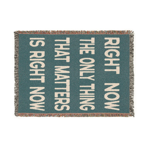 Right Now Woven Throw Blanket – Deep Teal