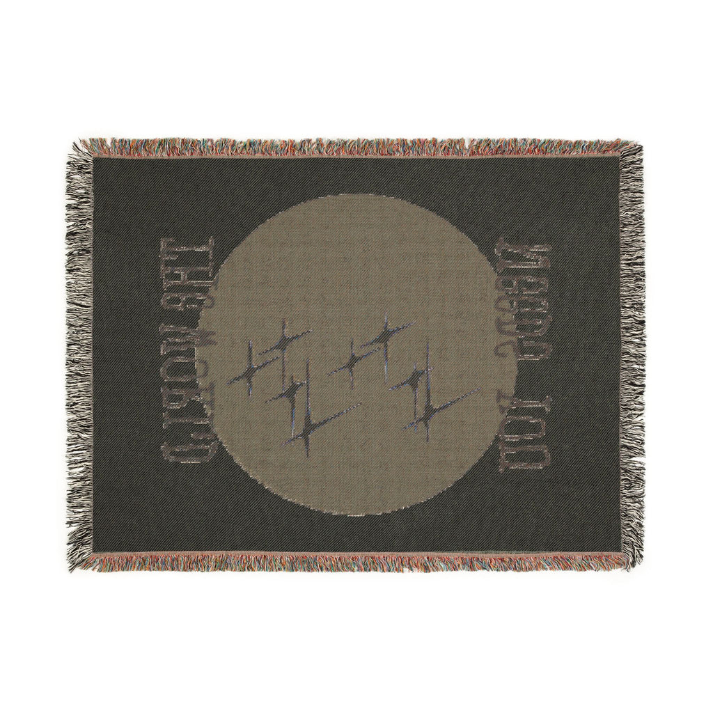 The World Needs You Woven Throw Blanket – Cream & Navy