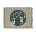 The World Is Yours Woven Throw Blanket – Sage & Green