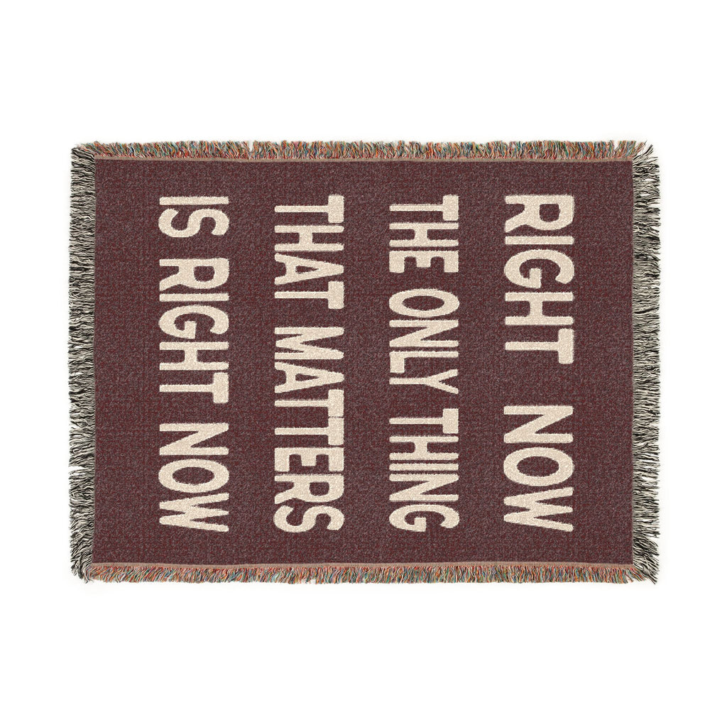 Right Now Woven Throw Blanket – Maroon