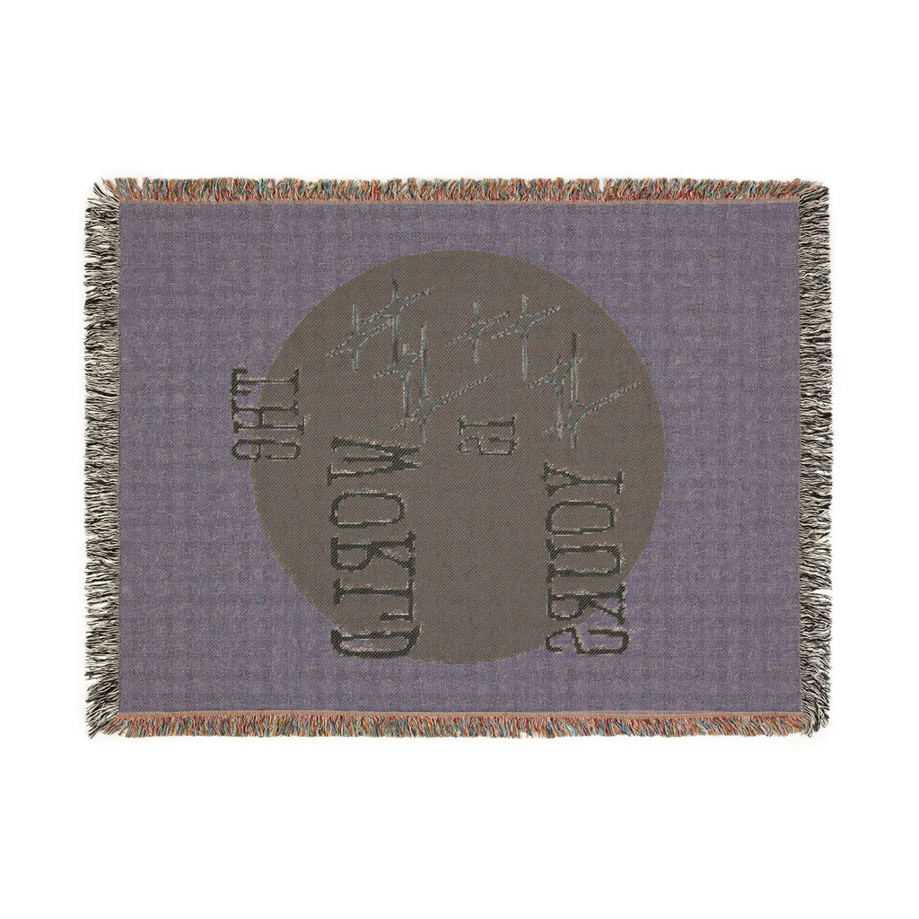 The World Is Yours Woven Throw Blanket – Sage & Green