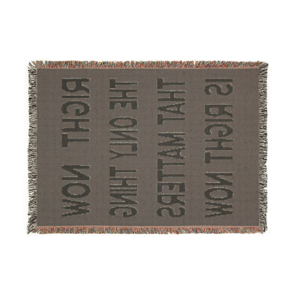 Right Now Woven Throw Blanket – Maroon