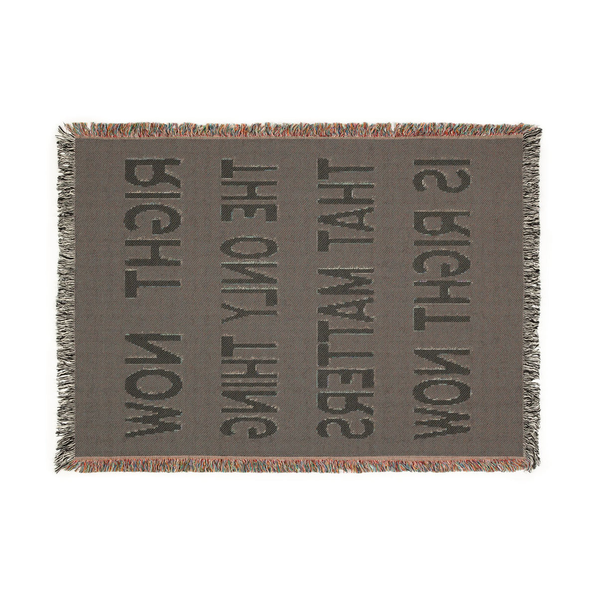 Right Now Woven Throw Blanket – Maroon