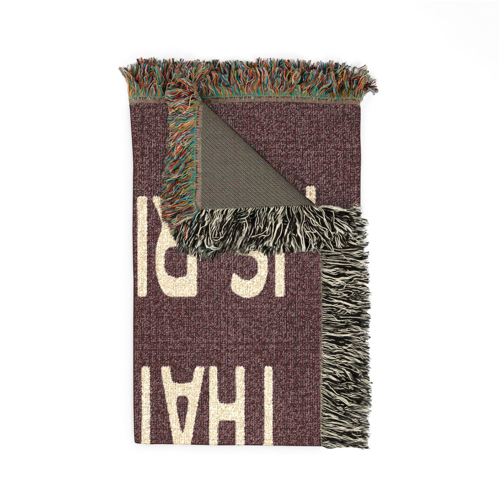 Right Now Woven Throw Blanket – Maroon