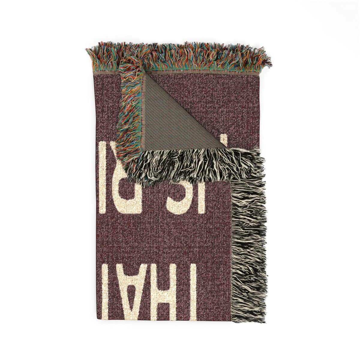 Right Now Woven Throw Blanket – Maroon
