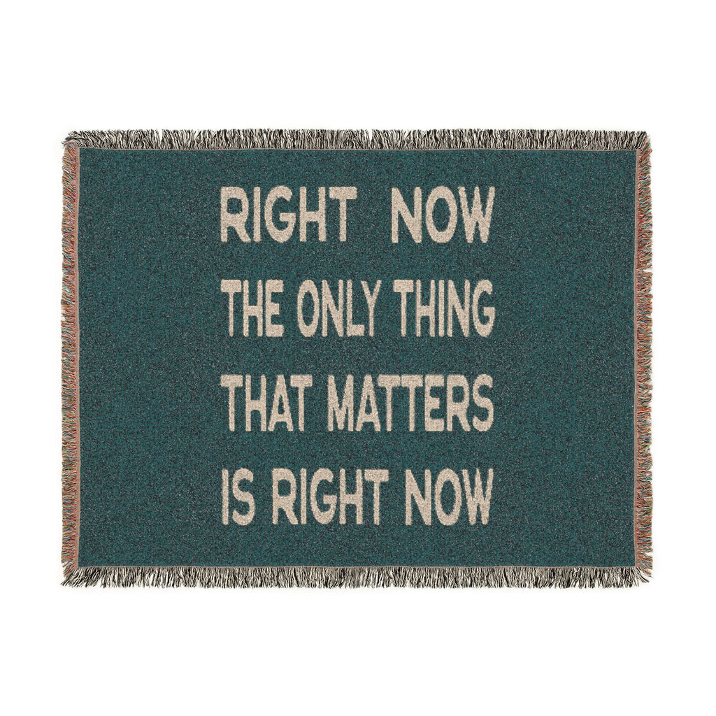 Right Now Woven Throw Blanket – Deep Teal