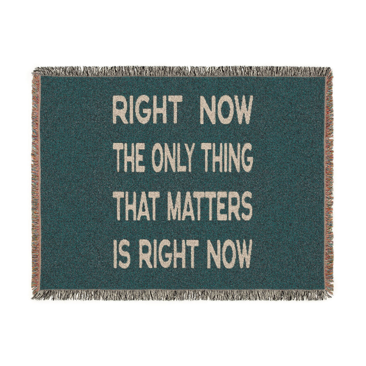 Right Now Woven Throw Blanket – Deep Teal