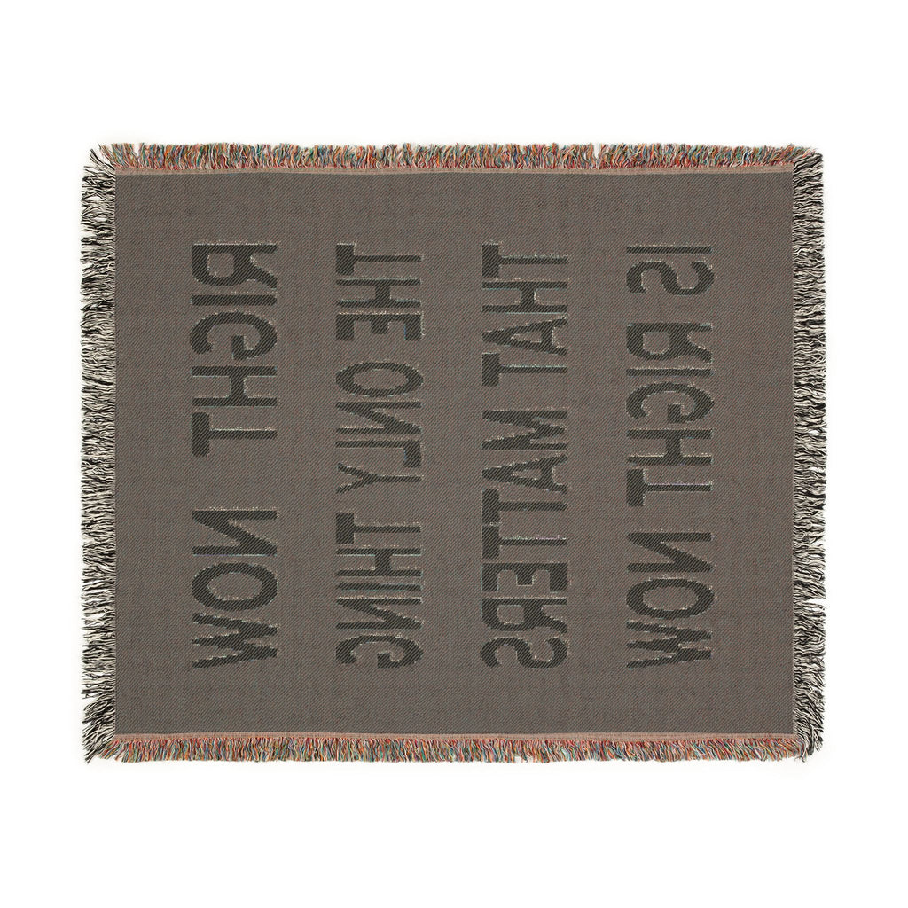 Right Now Woven Throw Blanket – Maroon