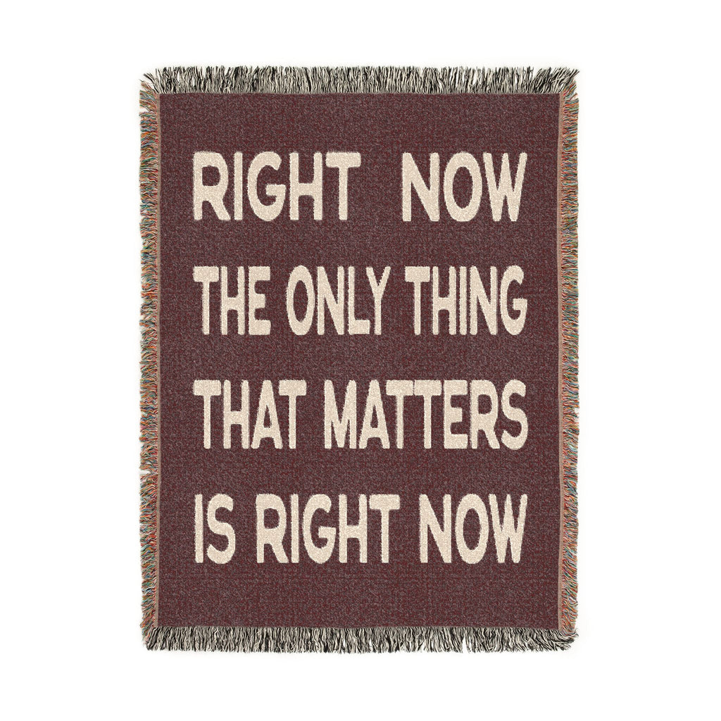 Right Now Woven Throw Blanket – Maroon