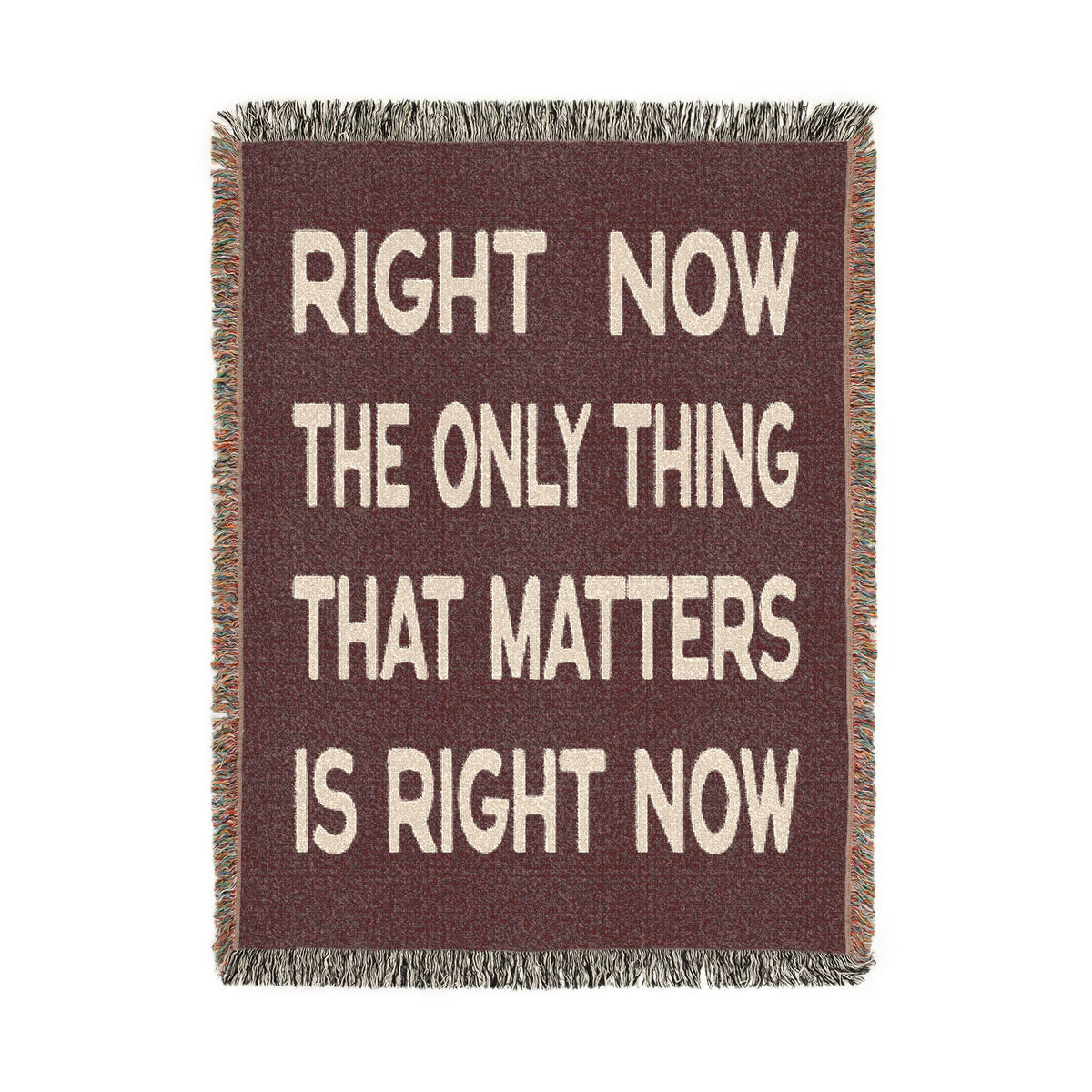 Right Now Woven Throw Blanket – Maroon