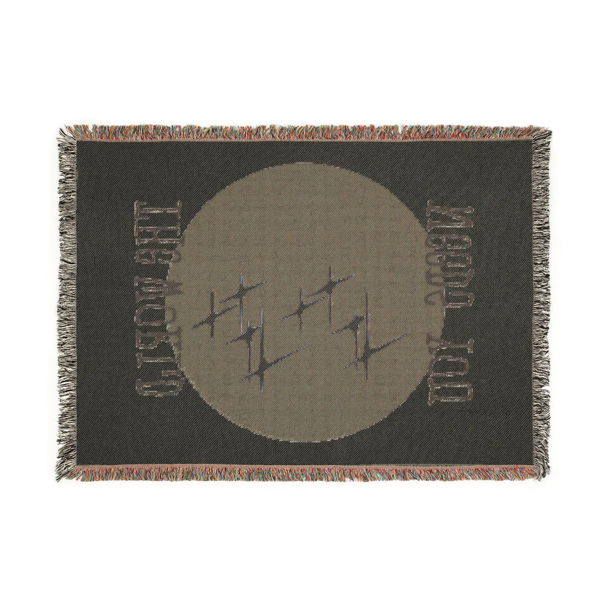 The World Needs You Woven Throw Blanket – Cream & Navy