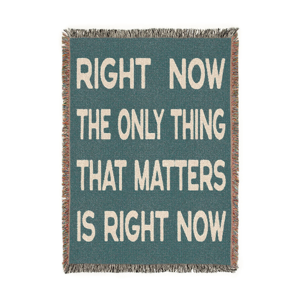 Right Now Woven Throw Blanket – Deep Teal