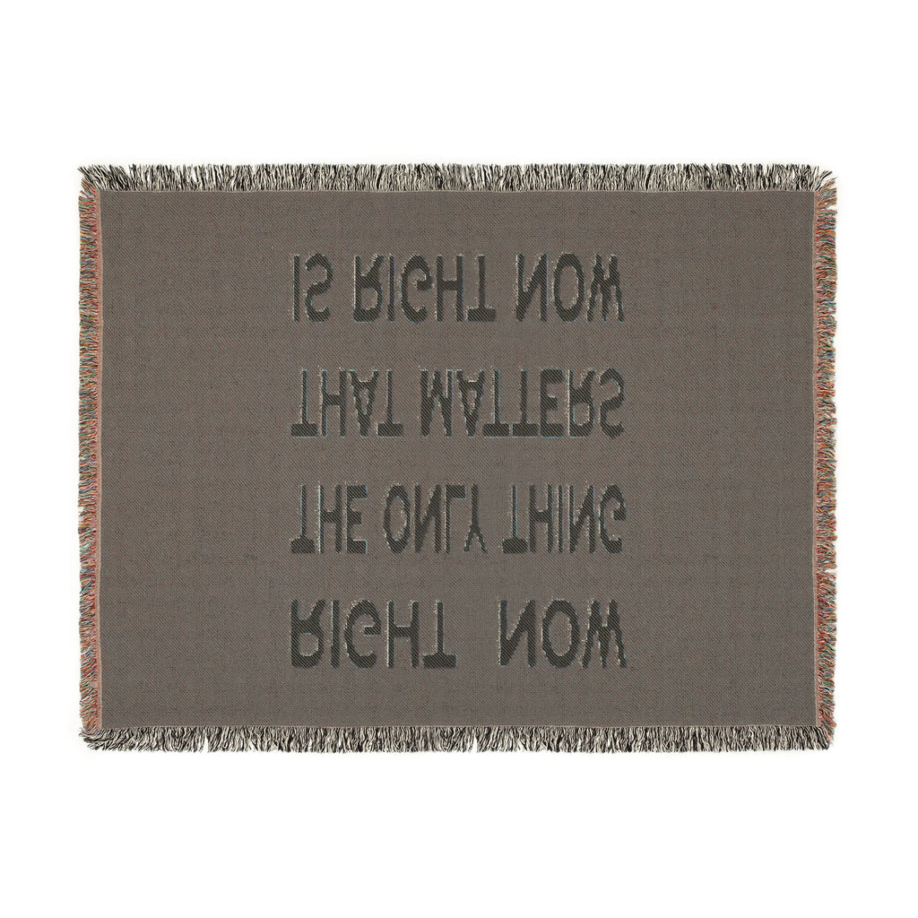 Right Now Woven Throw Blanket – Maroon