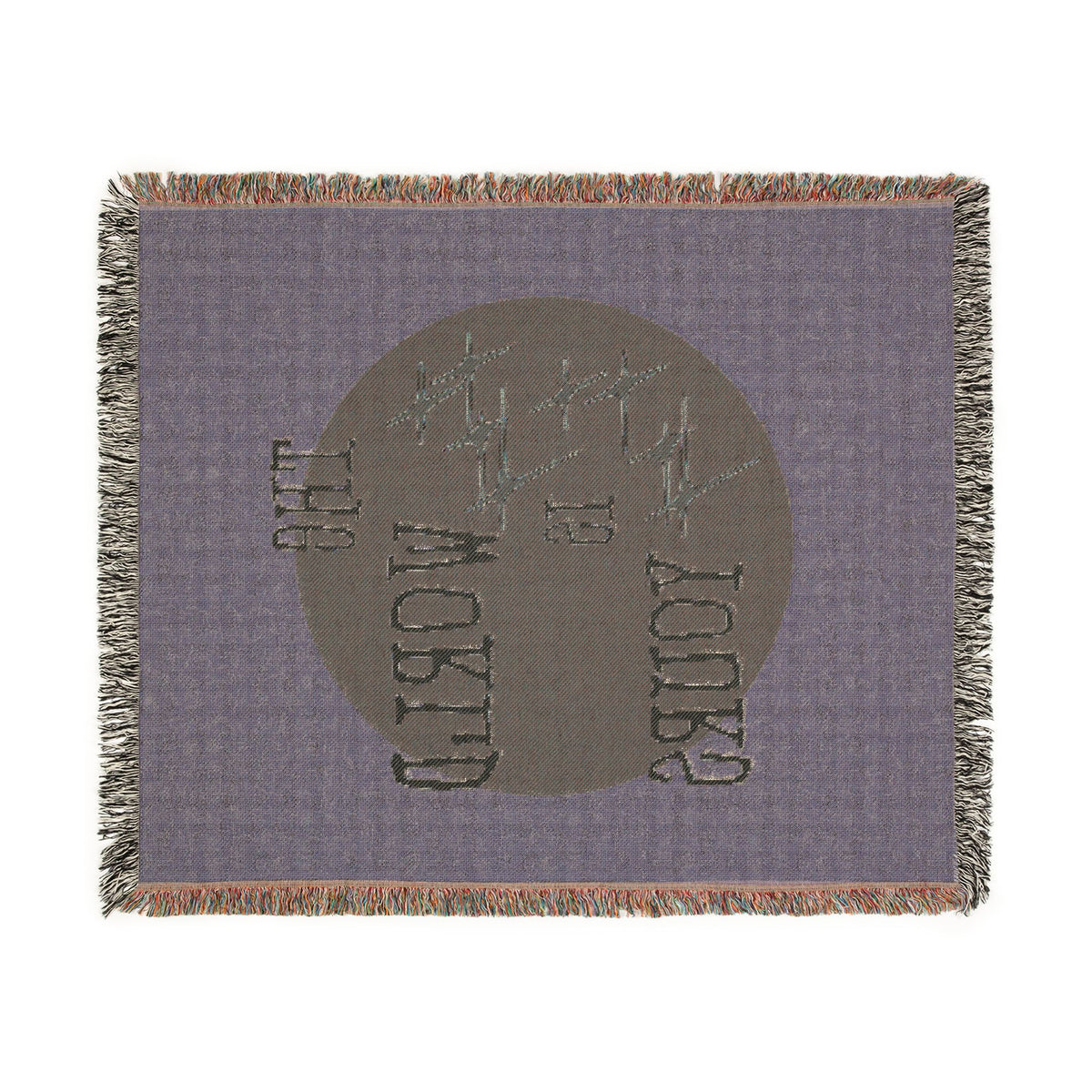 The World Is Yours Woven Throw Blanket – Sage & Green