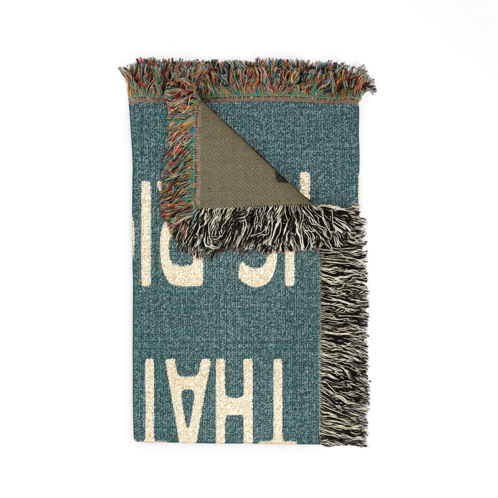 Right Now Woven Throw Blanket – Deep Teal