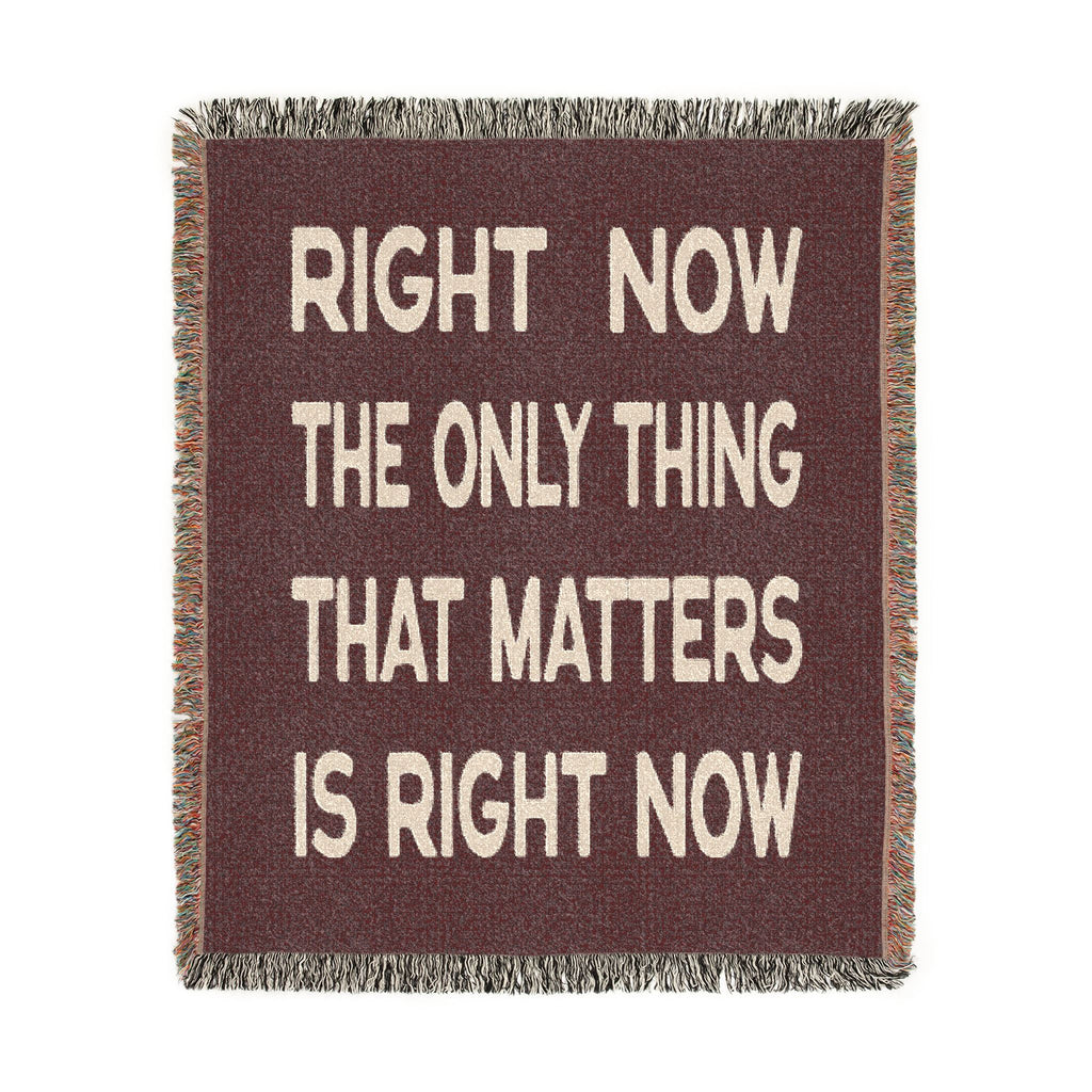 Right Now Woven Throw Blanket – Maroon