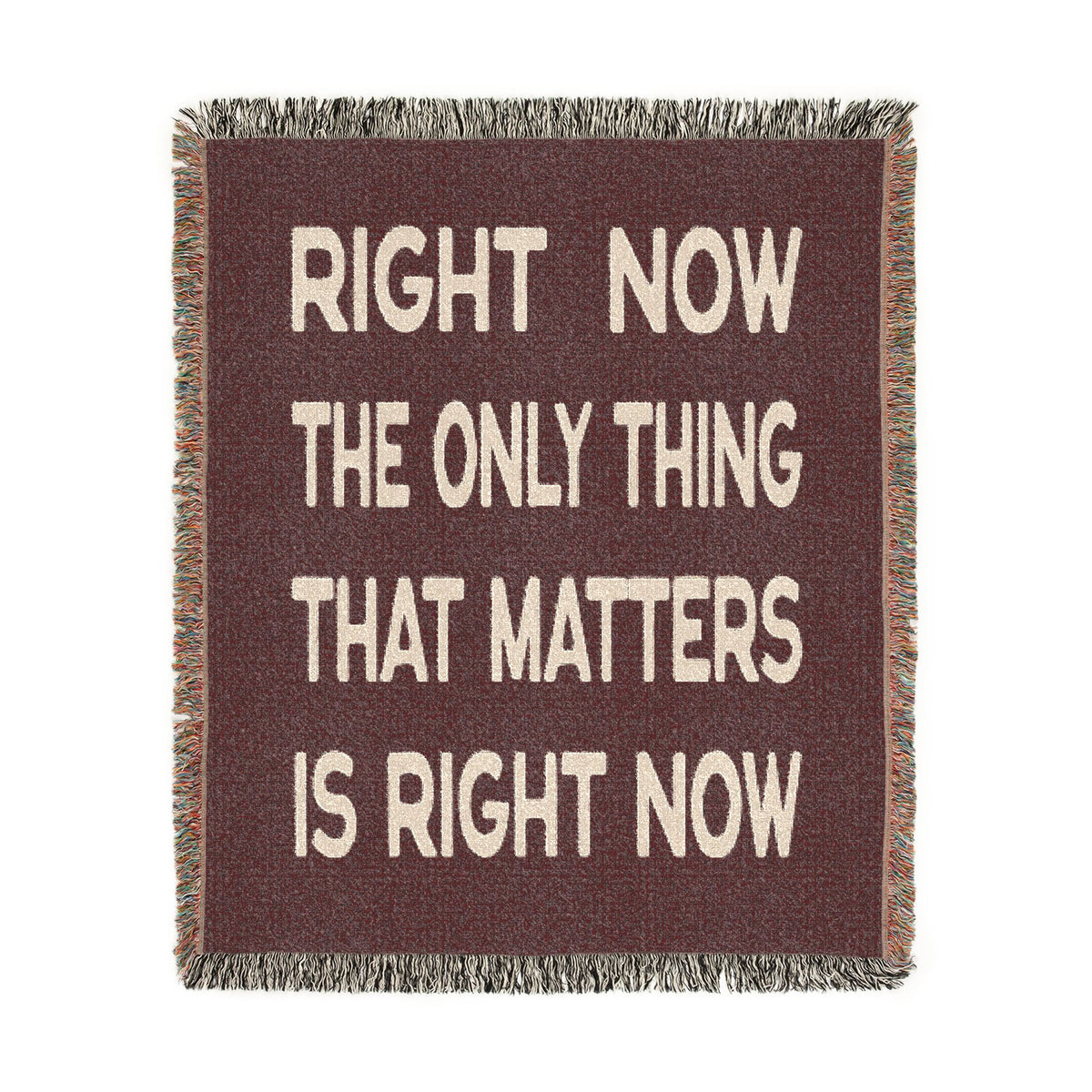 Right Now Woven Throw Blanket – Maroon