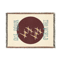 The World Needs You Woven Throw Blanket – Cream & Maroon