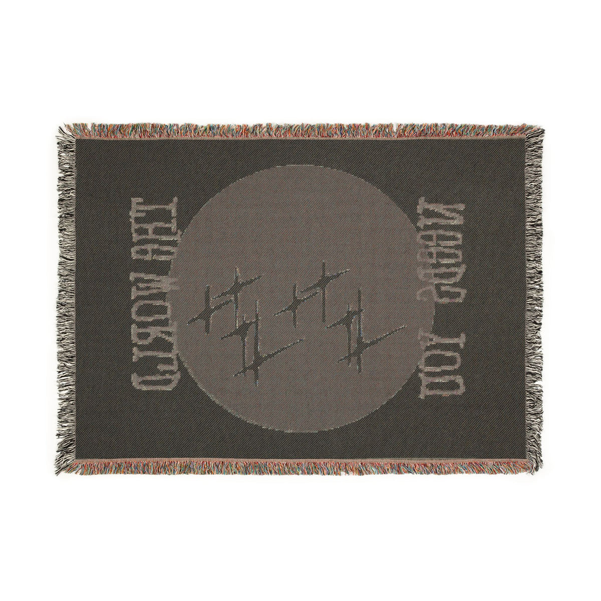 The World Needs You Woven Throw Blanket – Blue & Maroon