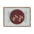 The World Needs You Woven Throw Blanket – Blue & Maroon