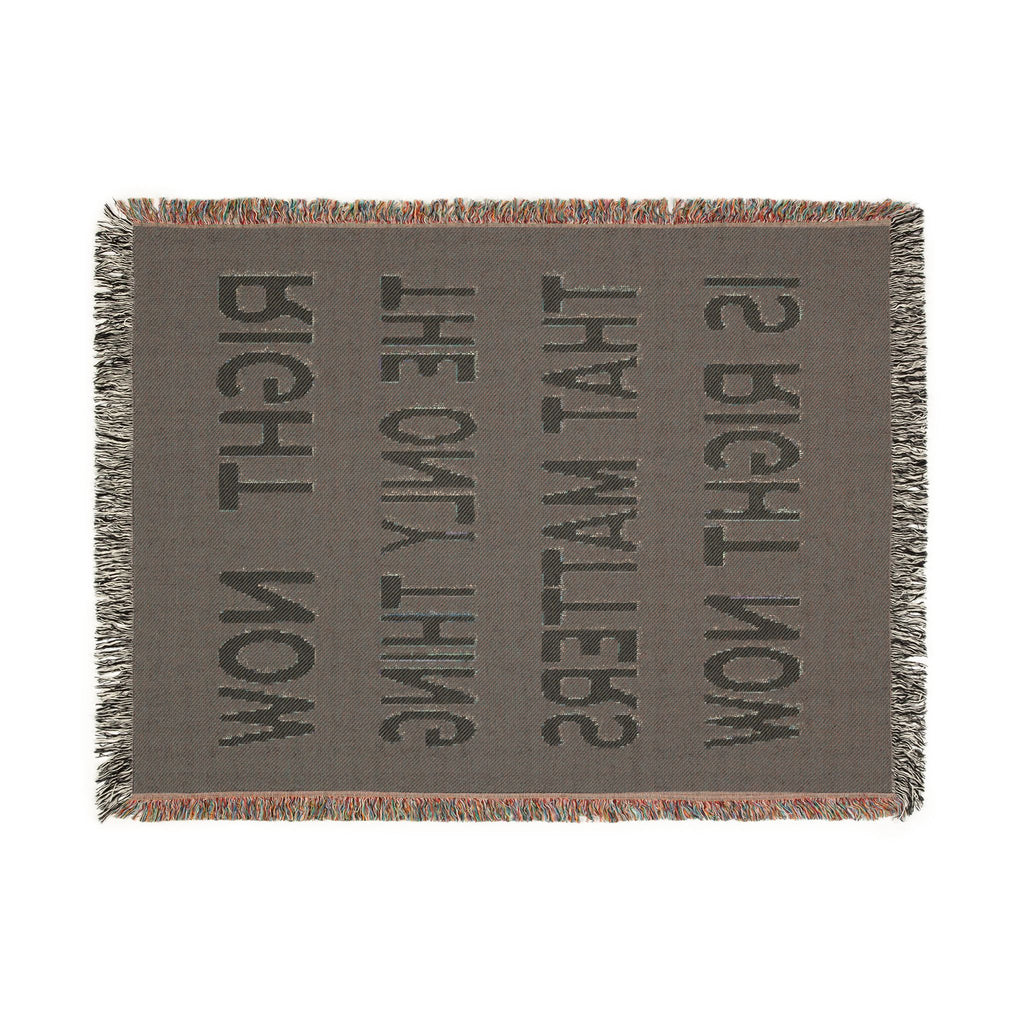 Right Now Woven Throw Blanket – Maroon