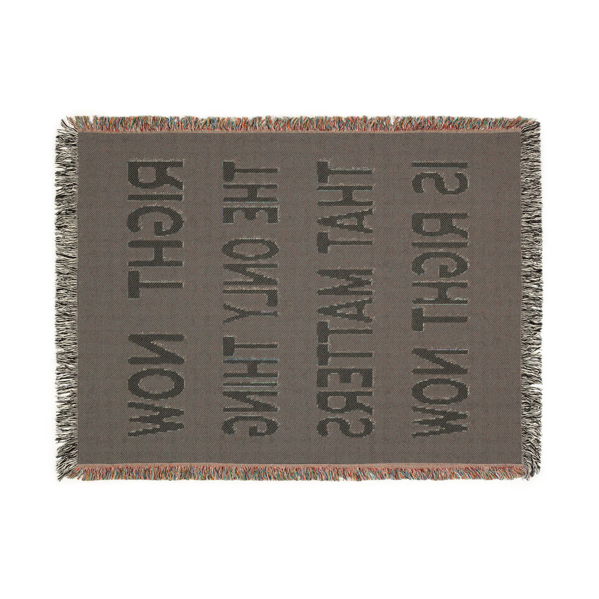 Right Now Woven Throw Blanket – Maroon