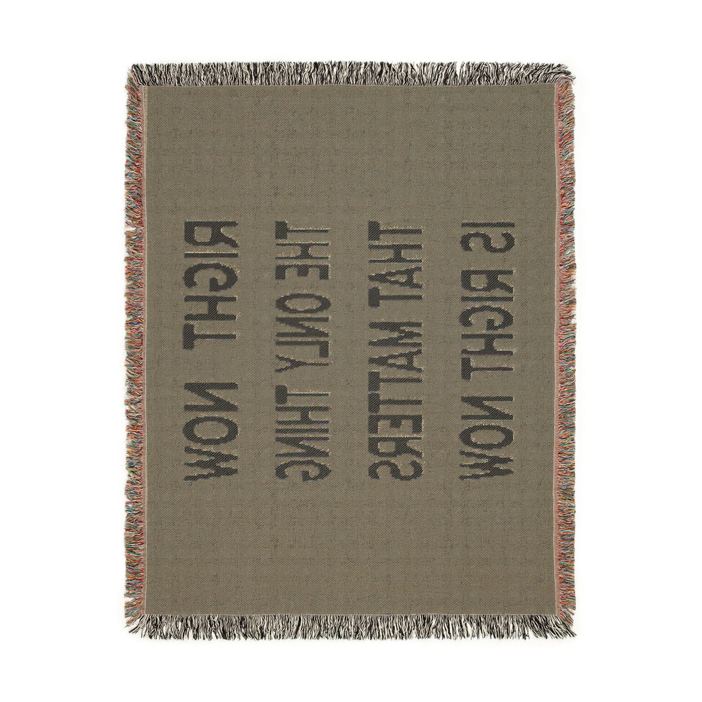 Right Now Woven Throw Blanket – Deep Teal